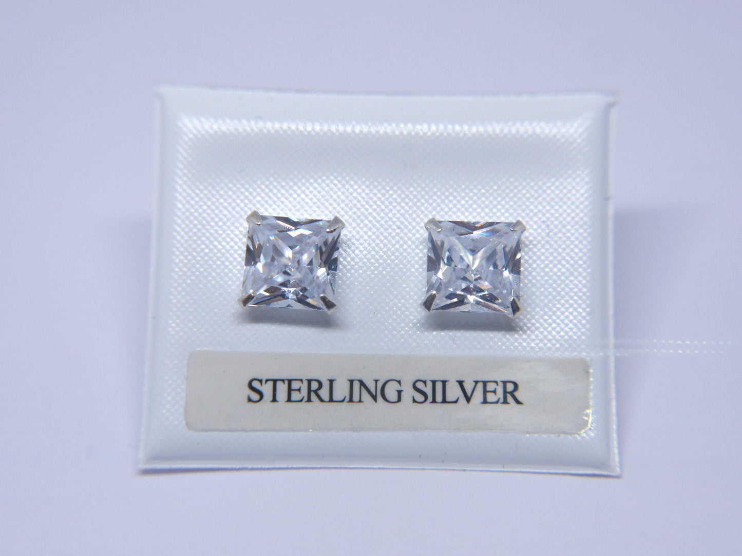 10mm Square Studs - 925 Sterling Silver