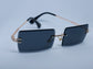 Premium Rimless Black Sunglasses