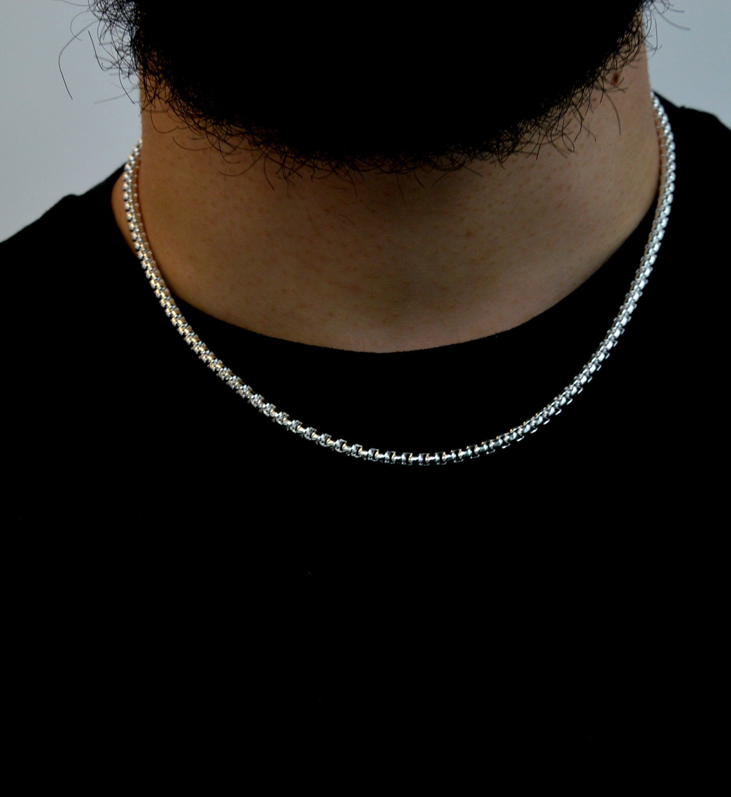 925 Square Link Sterling Silver chain