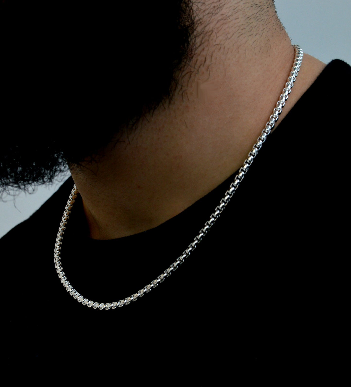 925 Square Link Sterling Silver chain