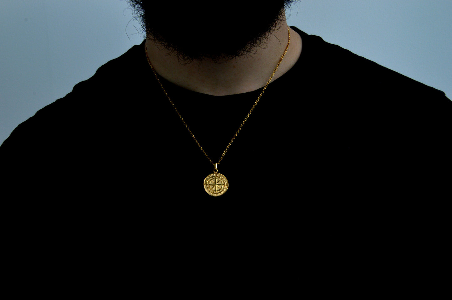 Gold Compass Pendant