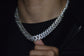 12mm Iced Cuban Chain White Gold