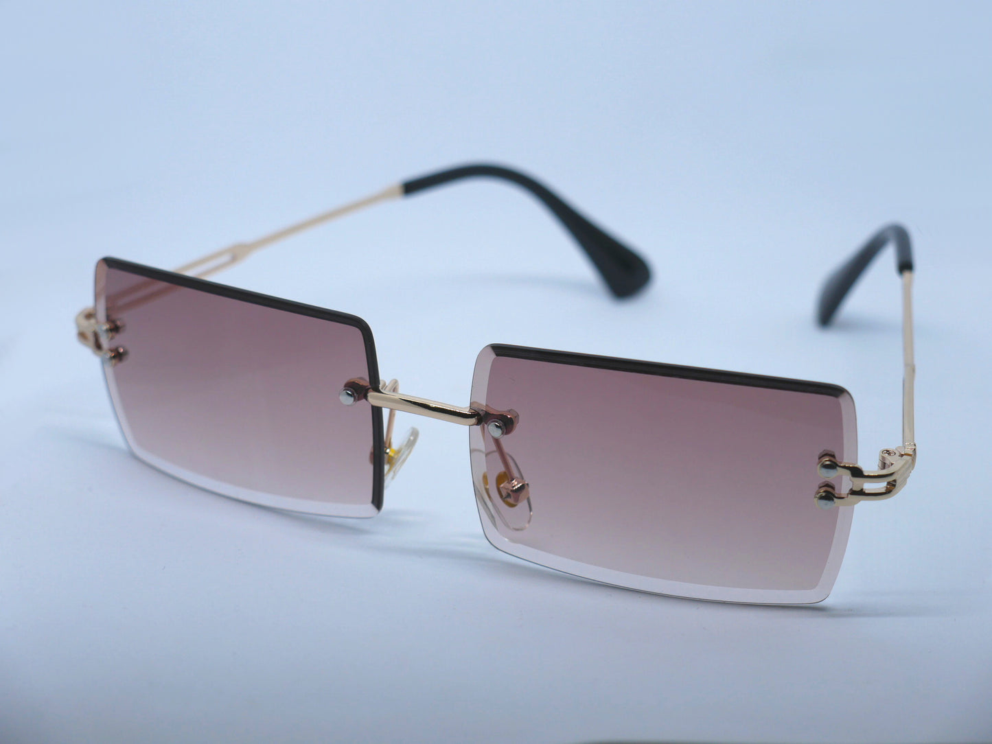 Premium Rimless Mocha Sunglasses