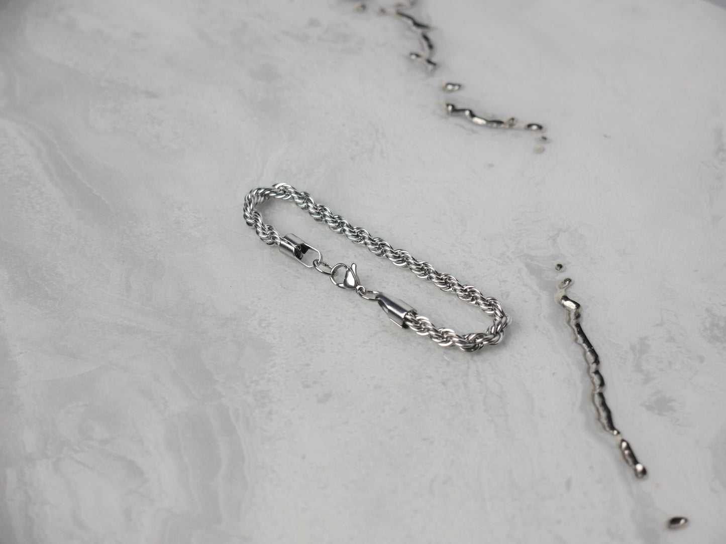 Rope Chain Bracelet Silver