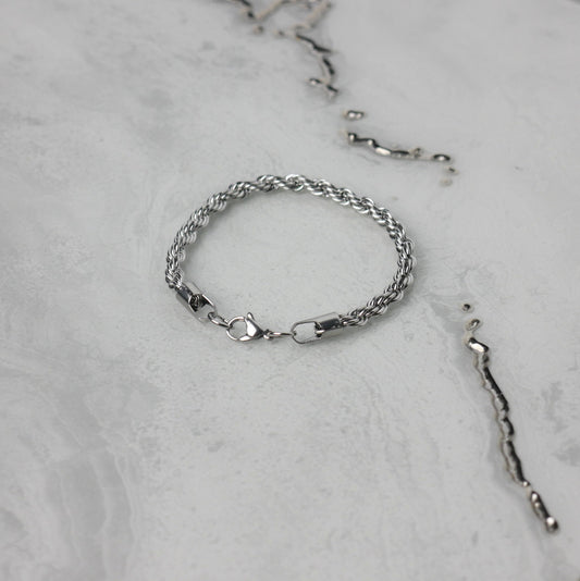 Rope Chain Bracelet Silver