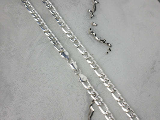 925 Silver Figaro Chain 8MM