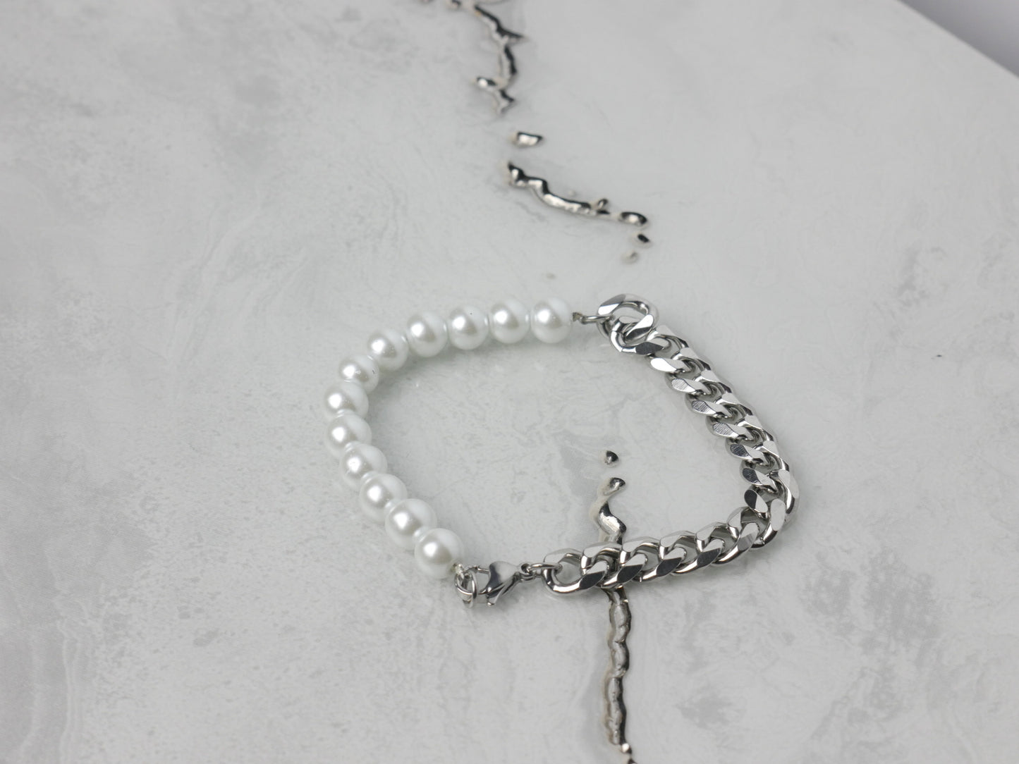 Pearl Cuban Bracelet