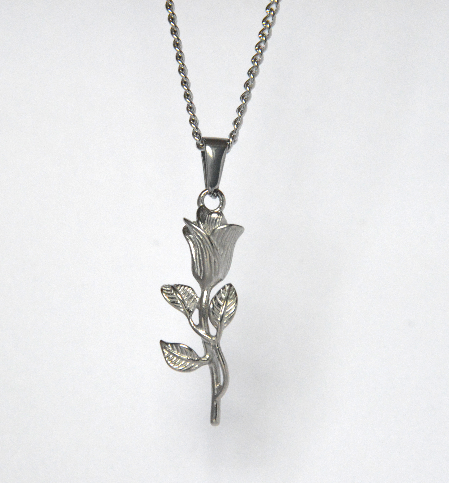 Silver Rose Pendant