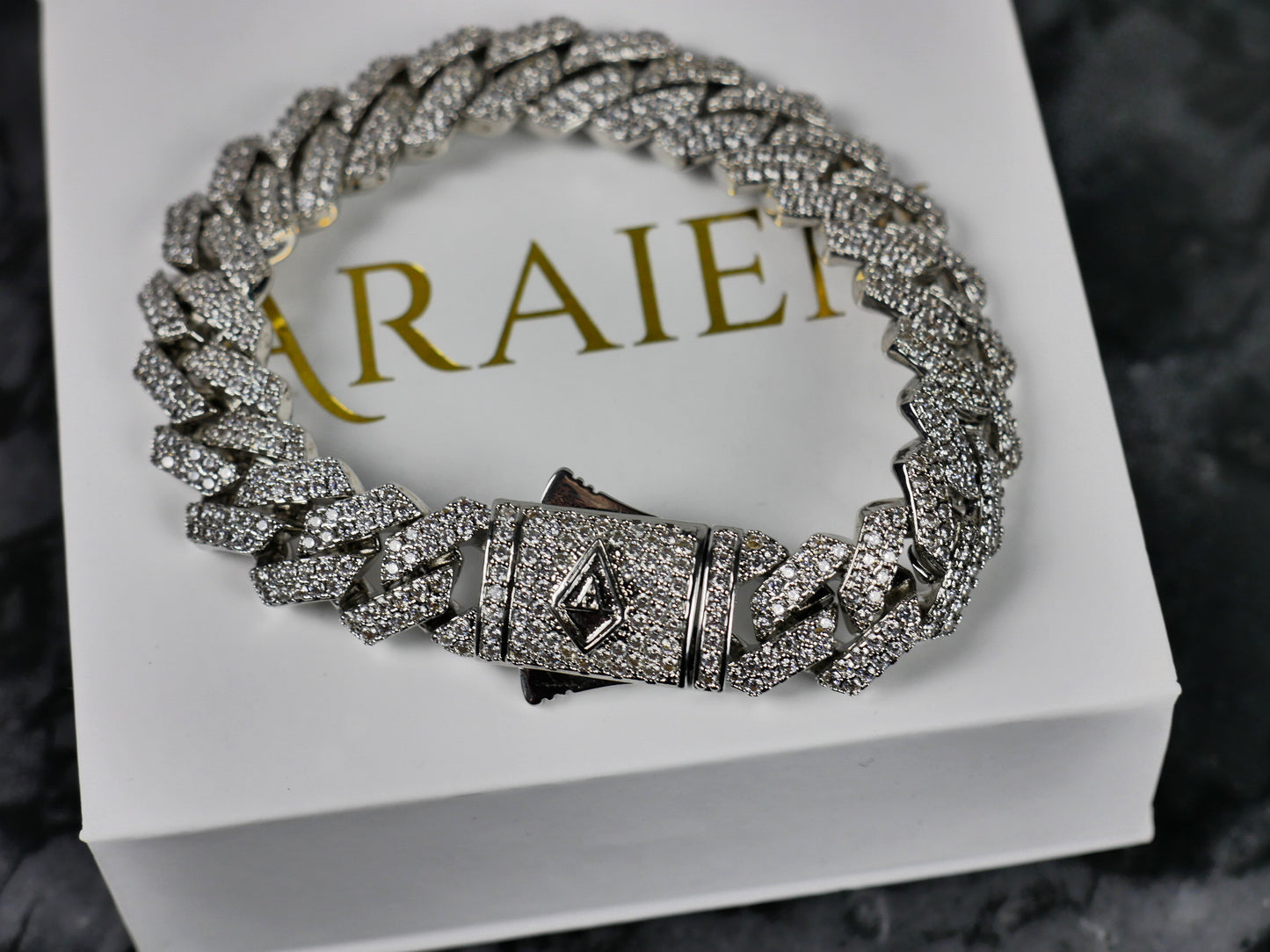 Iced Cuban White Gold Bracelet