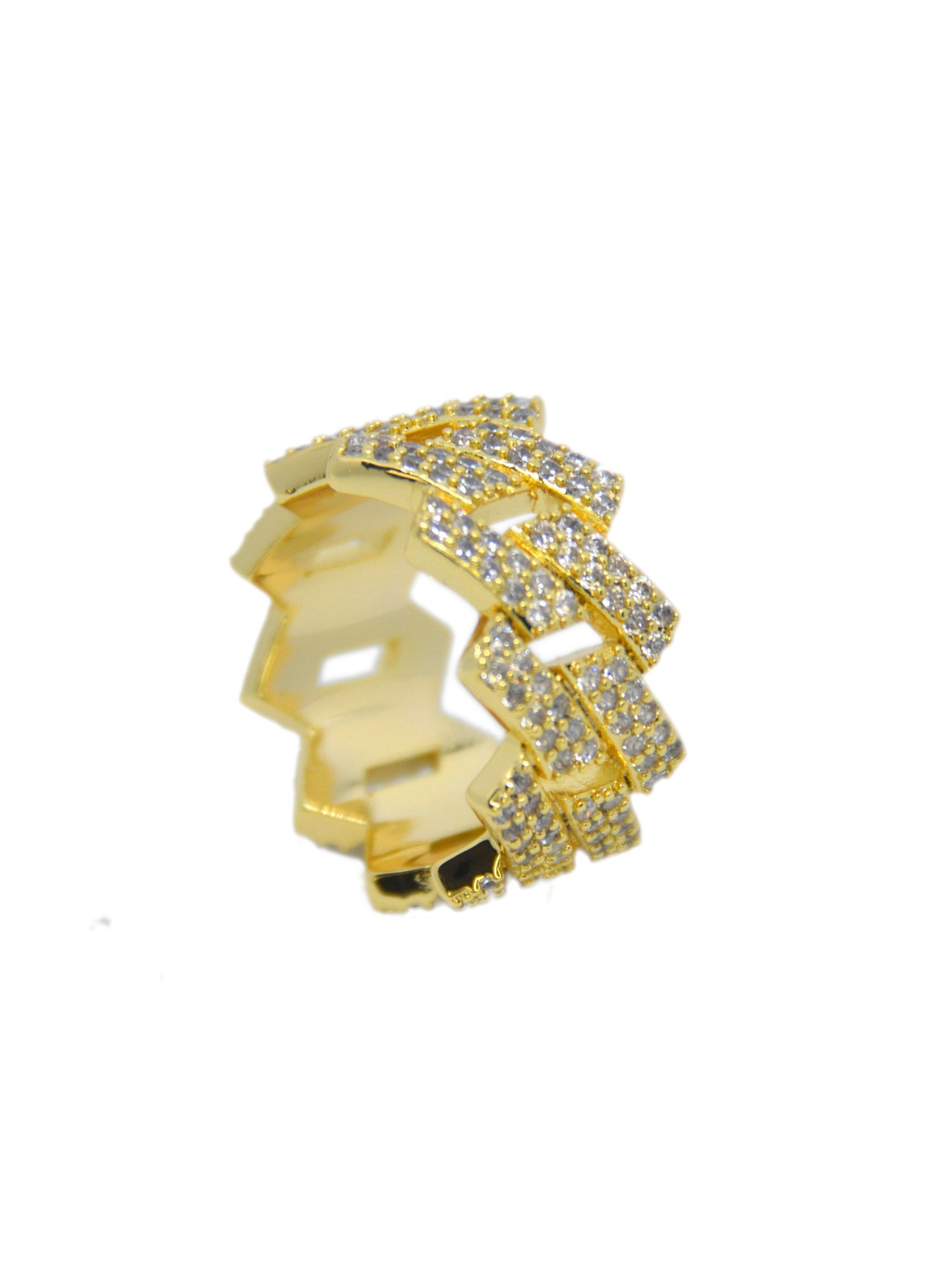 Monaco Link Ring Gold