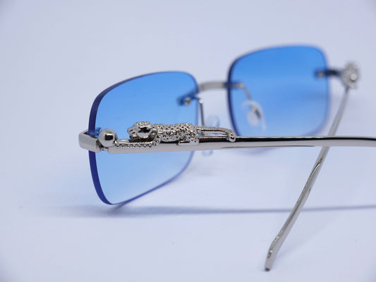 Silver Leopard Blue Shades