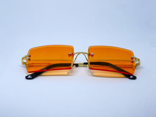 Premium Orange Rimless Sunglasses