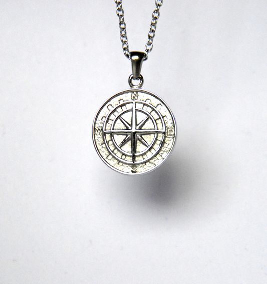 Silver Compass Pendant