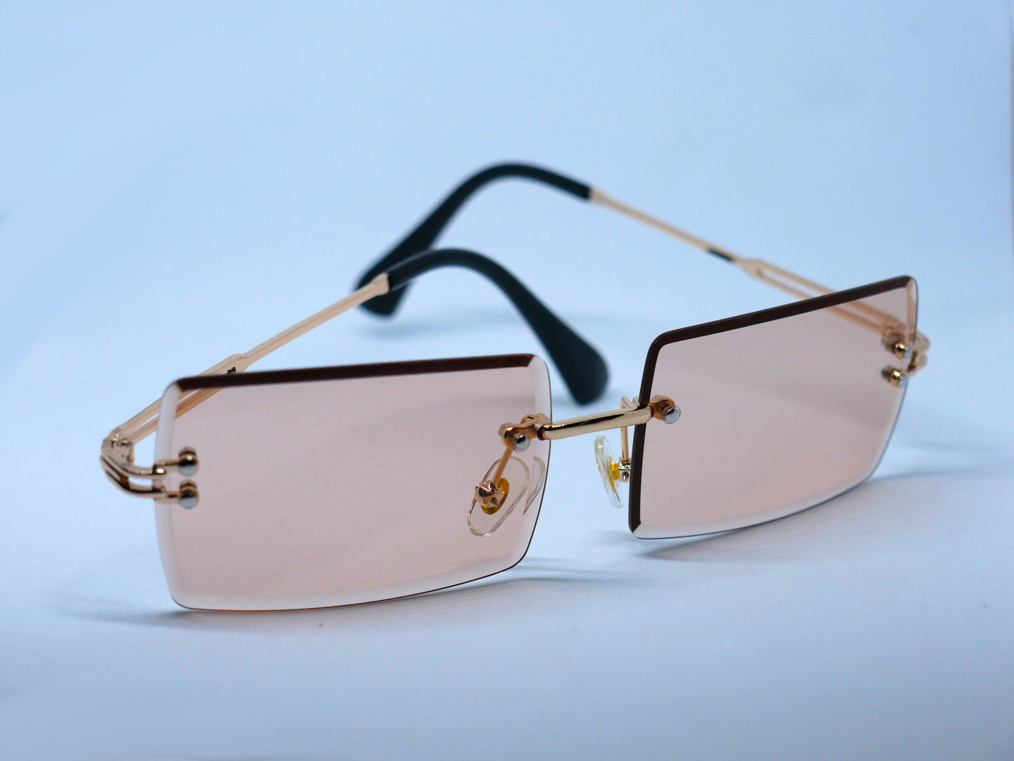 Premium Rimless Champagne Sunglasses